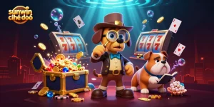 Experience sunwin chính chủ's thrilling slot adventure with detective characters exploring treasure clues!